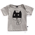 Minti S14 Baby Tee Happy Cat Grey